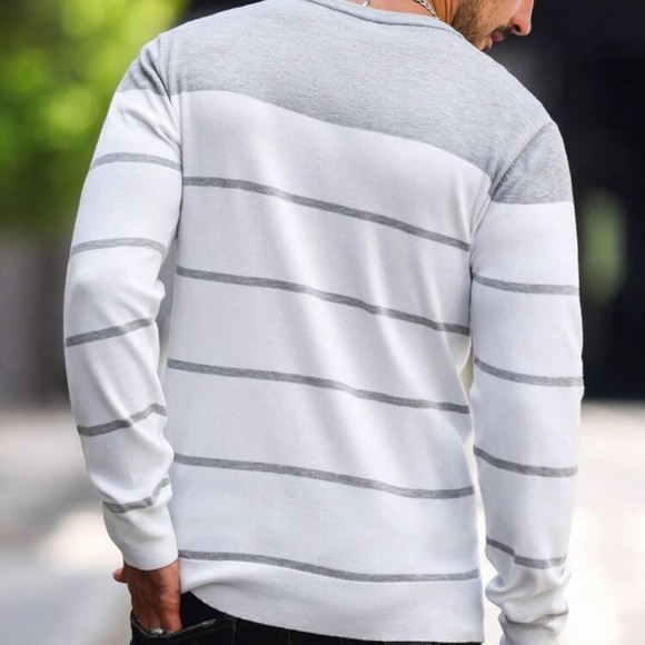 Manfinity Homme Men Striped Pattern Sweater - Picture 4 of 4